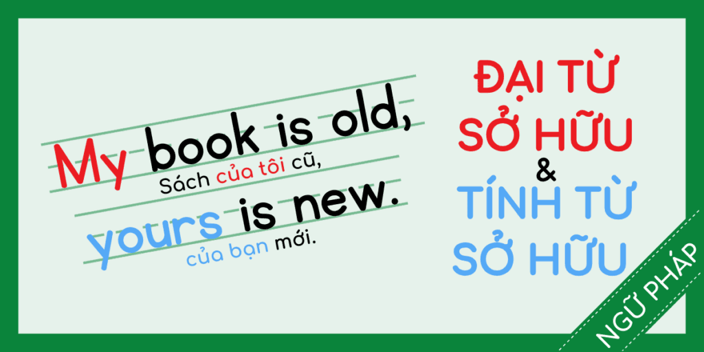 Đại Từ Sở Hữu & T&iacute;nh Từ Sở Hữu Tiếng Anh Miễn ph&iacute; rec